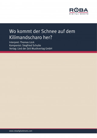 Siegfried Schulte, Monika Jacobs: Wo kommt der Schnee auf dem Kilimandscharo her?