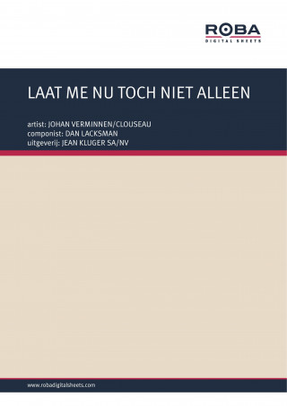 DAN LACKSMAN, JOHAN VERMINNEN: LAAT ME NU TOCH NIET ALLEEN