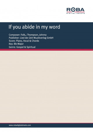 Johnny Thompson: If you abide in my word
