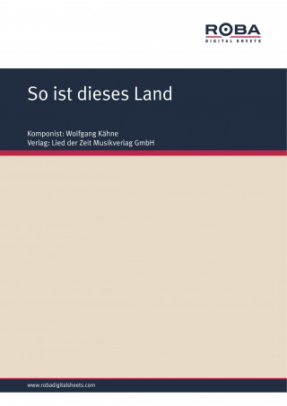 Wolfgang Kähne, Dietmar Lang: So ist dieses Land