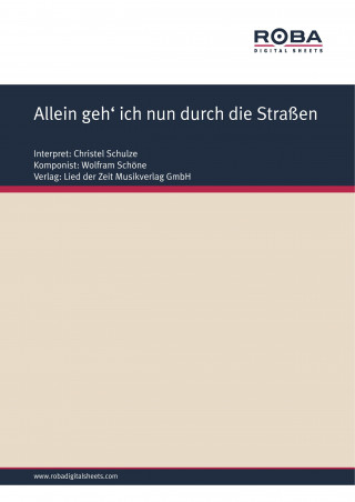 Jean Hamburger: Allein geh' ich nun durch die Straßen