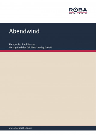 Paul Dessau, Eva Strittmatter: Abendwind