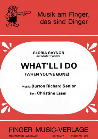 Burton Richard Senior, Christine Essel, Gloria Gaynor: What'll I DO