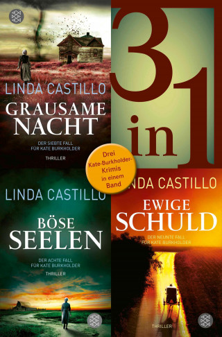 Linda Castillo: Grausame Nacht / Böse Seelen / Ewige Schuld - Drei Kate-Burkholder-Krimis in einem Band