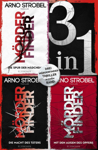 Arno Strobel: Die Spur der Mädchen / Die Macht des Täters / Mit den Augen des Opfers – Drei »Mörderfinder«-Thriller in einem Band