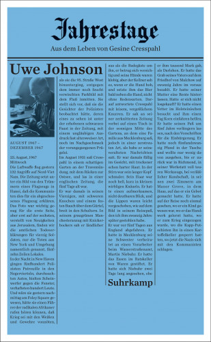 Uwe Johnson: Jahrestage 1