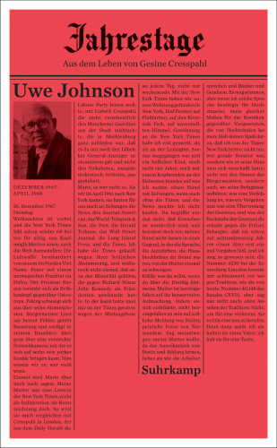 Uwe Johnson: Jahrestage 2