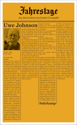 Uwe Johnson: Jahrestage 3