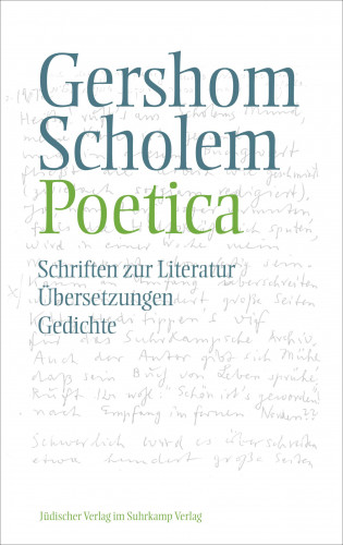 Gershom Scholem: Poetica