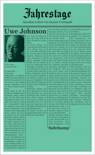 Uwe Johnson: Jahrestage 4