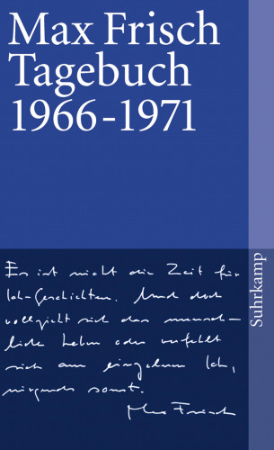 Max Frisch: Tagebuch 1966-1971