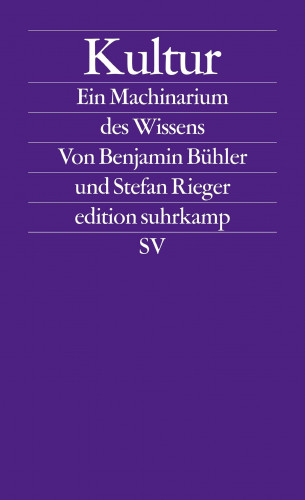 Benjamin Bühler, Stefan Rieger: Kultur