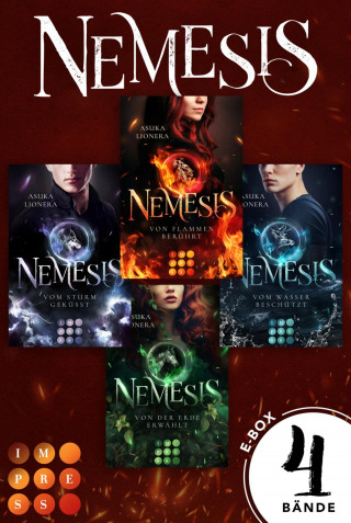 Asuka Lionera: Nemesis: Alle vier Bände der Götter-Fantasy im Sammelband