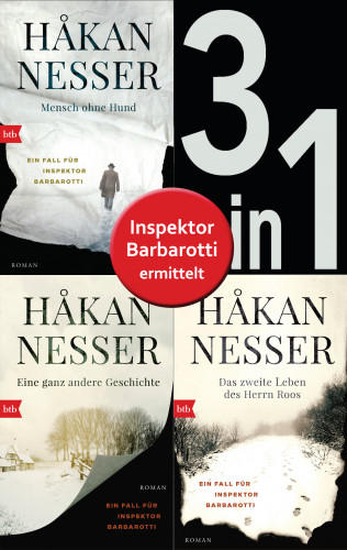Håkan Nesser: Die Gunnar Barbarotti-Reihe Band 1 bis 3 (3in1-Bundle): Mensch ohne Hund/Eine ganz andere Geschichte/Das zweite Leben des Herrn Roos