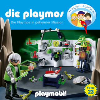 Simon X. Rost, Florian Fickel: Die Playmos - Das Original Playmobil Hörspiel, Folge 23: Die Playmos in geheimer Mission