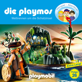 Rudolf K. Wernicke, Florian Fickel: Die Playmos - Das Original Playmobil Hörspiel, Folge 26: Wettrennen um die Schatzinsel