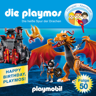Simon X. Rost, Florian Fickel: Die Playmos - Das Original Playmobil Hörspiel, Folge 50: Die heiße Spur der Drachen