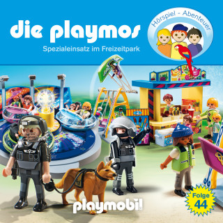 Simon X. Rost, Florian Fickel: Die Playmos - Das Original Playmobil Hörspiel, Folge 44: Spezialeinsatz im Freizeitpark