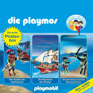 Simon X. Rost, Rudolf K. Wernicke, Florian Fickel: Die Playmos - Das Original Playmobil Hörspiel, Die große Piraten-Box, Folgen 1, 16, 22