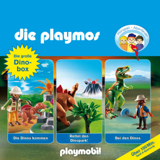 Simon X. Rost, David Bredel, Florian Fickel: Die Playmos - Das Original Playmobil Hörspiel, Die große Dino-Box, Folgen 3, 17, 30